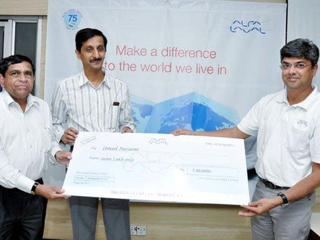 Alfa Laval India Pvt. Ltd., Pune. Kind donators for Umed's cause